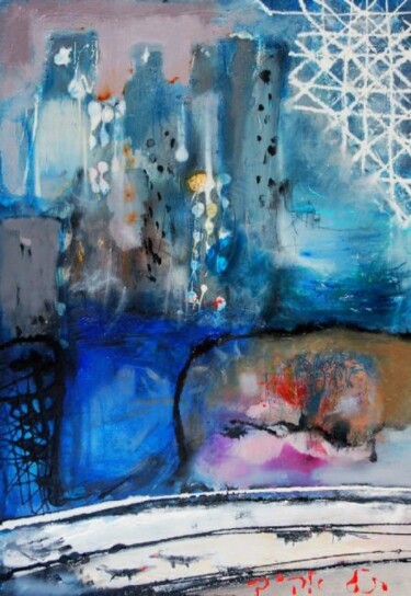 Pintura intitulada "TelAviv" por Ilgvars Zalans, Obras de arte originais, Óleo