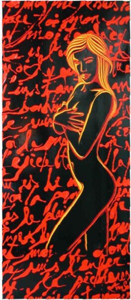 Peinture intitulée "Obcession" par Ann'Soco, Œuvre d'art originale, Huile