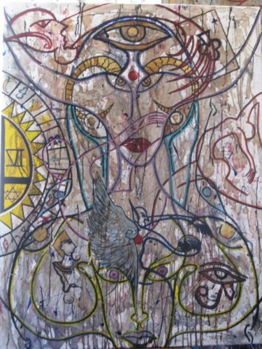 Malerei mit dem Titel "limage spirituelle" von Frédéric Dufour, Original-Kunstwerk, Öl