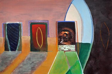 Painting titled "Inwards" by Erik Nordström, Original Artwork, Acrylic