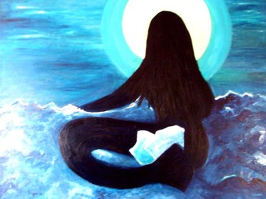 Painting titled "La sirena" by Georg Kiehn, Original Artwork