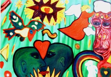Painting titled "Amor sin fronteras" by Georg Kiehn, Original Artwork