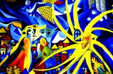 Painting titled "The creation" by Georg Kiehn, Original Artwork
