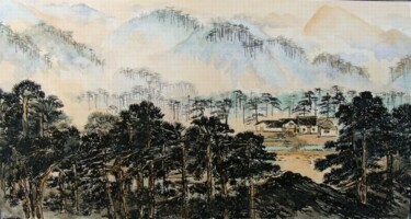 Dessin intitulée "Morning sun over Sh…" par Marcel Boos, Œuvre d'art originale