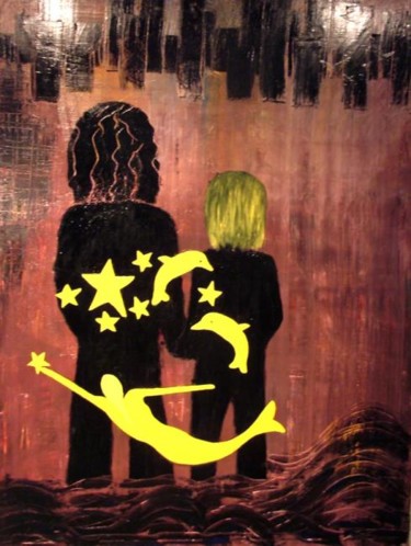 Painting titled "La vista atras" by Georg Kiehn, Original Artwork