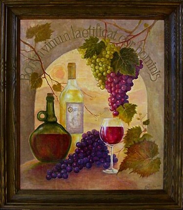 Peinture intitulée "Still life with fru…" par Bozena Kwiatkowska, Œuvre d'art originale, Huile