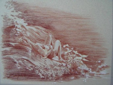 Peinture intitulée "Calcata- Sanguine" par Zampo, Œuvre d'art originale