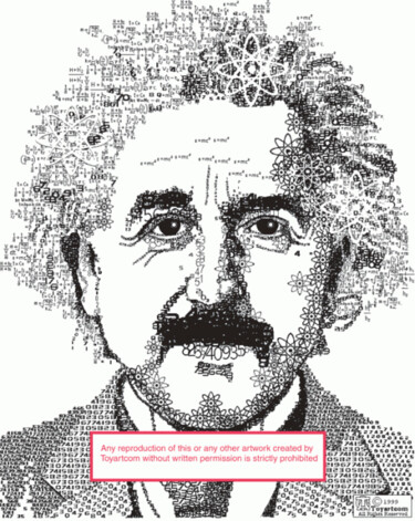 数字艺术 标题为“TomArtCom’s Einstein” 由Tom Chavez, 原创艺术品