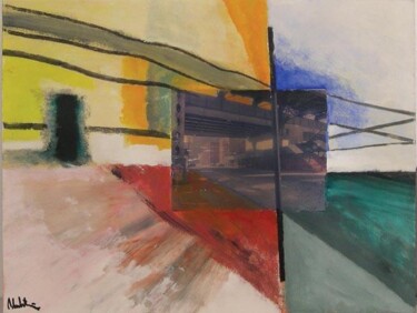 Painting titled "Morning in a city" by Erik Nordström, Original Artwork, Acrylic