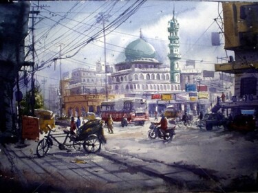 Painting titled "Hyderabad03" by Kishore Singh, Original Artwork