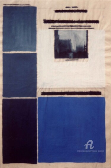 绘画 标题为“Composition bleue 1” 由Hélène Mongin, 原创艺术品, 丙烯