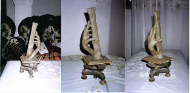 Scultura intitolato "ecrire et etre lu" da Farid Ait Aoudia, Opera d'arte originale