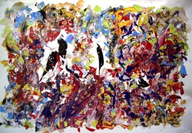 Painting titled "multico dyana" by Delphine Bernard, Original Artwork, Oil