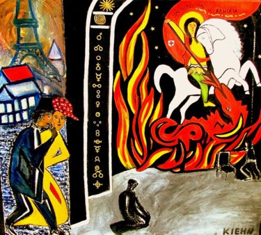 Painting titled "Mundo exterior..mun…" by Georg Kiehn, Original Artwork