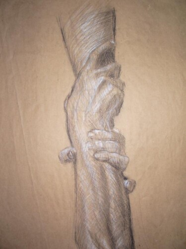 Dessin intitulée "le reve de l'homme…" par Farid Ait Aoudia, Œuvre d'art originale