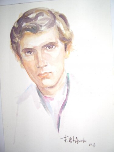 Dessin intitulée "portrait etude" par Farid Ait Aoudia, Œuvre d'art originale