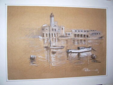 Dessin intitulée "le port turque" par Farid Ait Aoudia, Œuvre d'art originale
