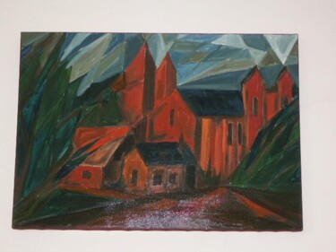Peinture intitulée "PAYSAGE" par Jean-Michel Eudeline, Œuvre d'art originale, Autre