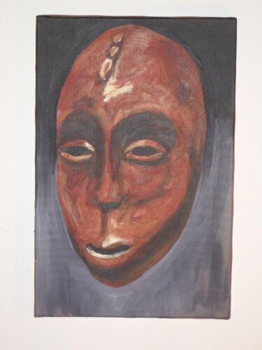 Peinture intitulée "MASQUE I" par Jean-Michel Eudeline, Œuvre d'art originale, Autre