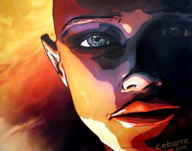 Painting titled "Lips" by Cebarre, Original Artwork, Oil