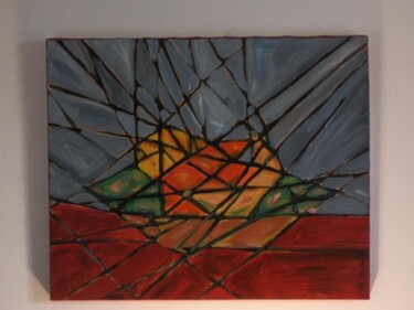 Peinture intitulée "CORBEILLE DE FRUITS" par Jean-Michel Eudeline, Œuvre d'art originale, Huile