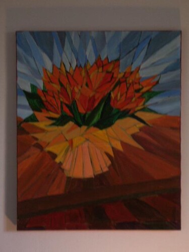 Peinture intitulée "TULIPES" par Jean-Michel Eudeline, Œuvre d'art originale, Huile