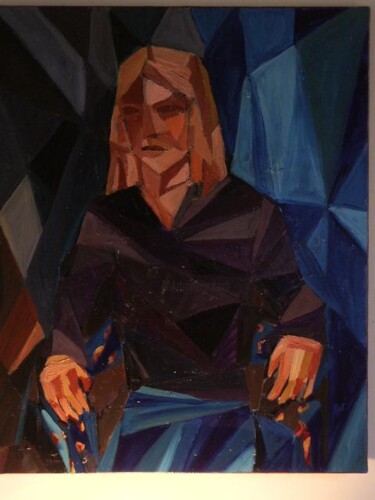 Peinture intitulée "JEUNE FILLE" par Jean-Michel Eudeline, Œuvre d'art originale, Huile
