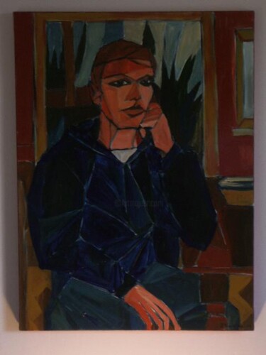 Peinture intitulée "JEUNE HOMME" par Jean-Michel Eudeline, Œuvre d'art originale, Huile
