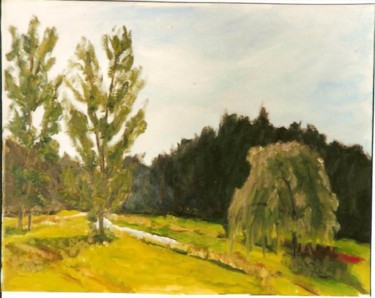 Peinture intitulée "Parc Angrgnon" par Maurice Tessier, Œuvre d'art originale