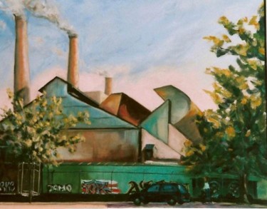 Peinture intitulée "Pollution Pointe St…" par Maurice Tessier, Œuvre d'art originale