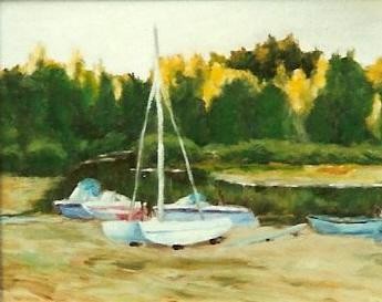 Peinture intitulée "Lac Baskatong" par Maurice Tessier, Œuvre d'art originale