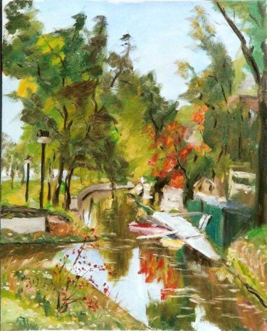 Peinture intitulée "Coin 6ieme Lachine" par Maurice Tessier, Œuvre d'art originale