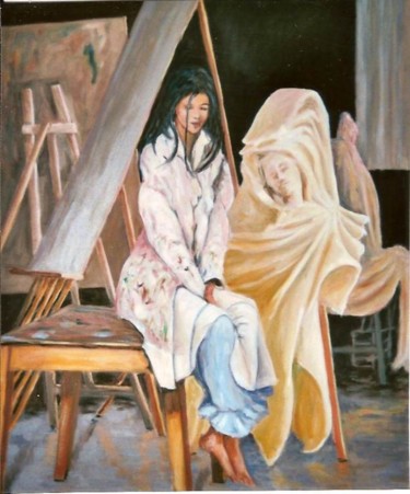 Peinture intitulée "Qui le model" par Maurice Tessier, Œuvre d'art originale