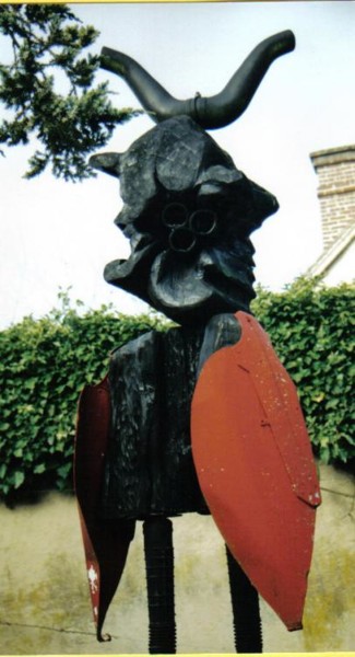 Sculpture titled "le minotaure" by James Mercurin-James, Original Artwork