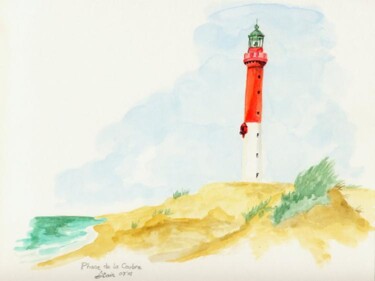 0507 Phare de la Coubre Peinture intitulée "0507 Phare de la Co…" par Aquarelles-Alain, Œuvre d'art originale, Huile