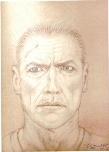 Σχέδιο με τίτλο "Clint Eastwood" από Carole Stawczyk, Αυθεντικά έργα τέχνης