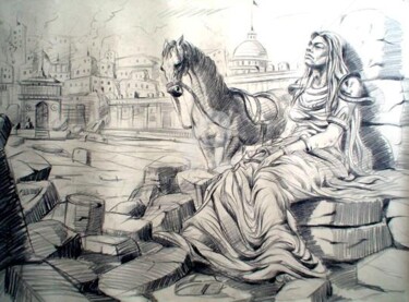 Painting titled "the last ballet" by Kishore Singh, Original Artwork