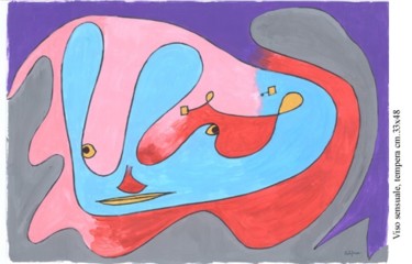 Painting titled "VISO SENSUALE" by Marcello Aprea, Original Artwork
