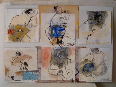 Peinture intitulée "série 6 petits form…" par Catherine Monmarson, Œuvre d'art originale
