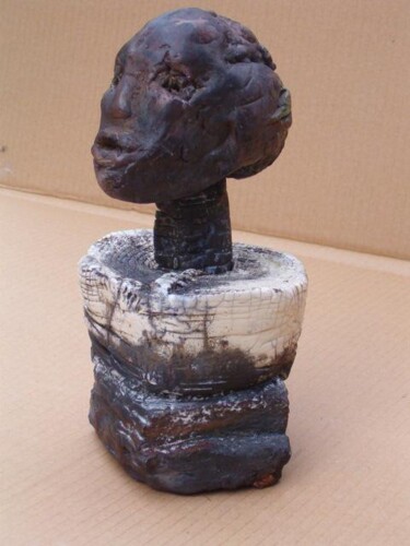 Sculpture intitulée "tete 1" par Catherine Monmarson, Œuvre d'art originale
