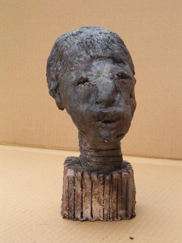 Sculpture intitulée "tete2" par Catherine Monmarson, Œuvre d'art originale