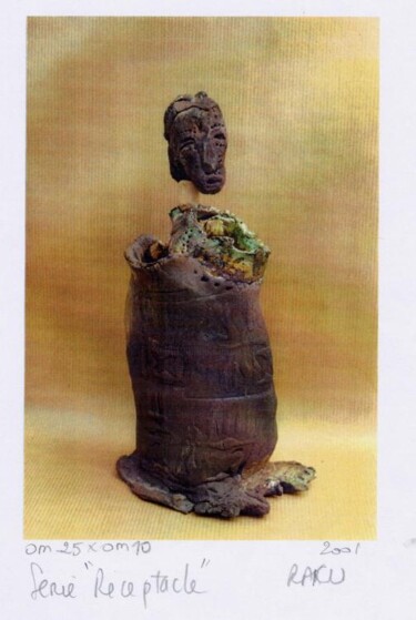 Sculpture intitulée "réceptacle" par Catherine Monmarson, Œuvre d'art originale