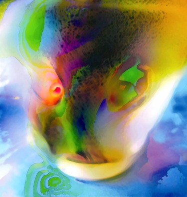 Digital Arts titled "self-portrait disgu…" by Tomas Karkalas, Original Artwork, Digital Painting