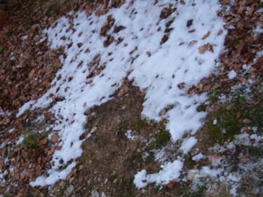 Installation intitulée "personnage neige" par Catherine Monmarson, Œuvre d'art originale