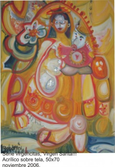 Pintura titulada "Virgen santa" por Paula Reschini, Obra de arte original