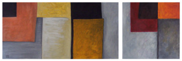 Pintura titulada "díptico abstracto" por Carlos Ardohain, Obra de arte original