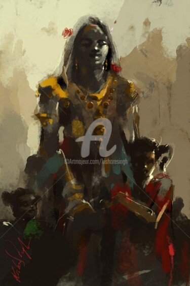Digital Arts titled "indian women." by Kishore Singh, Original Artwork