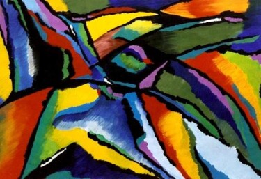 Peinture intitulée "PAYSAGE NOCTURNE (P…" par H . Mortazavi, Œuvre d'art originale, Acrylique