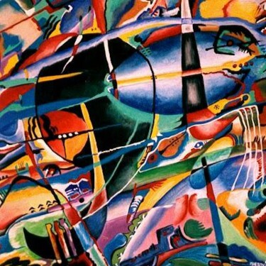 Peinture intitulée "COMPOSITION ESTIVAL…" par H . Mortazavi, Œuvre d'art originale
