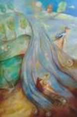 Painting titled "The Dream of a Flute" by Roxana Donisanu, Original Artwork, Oil